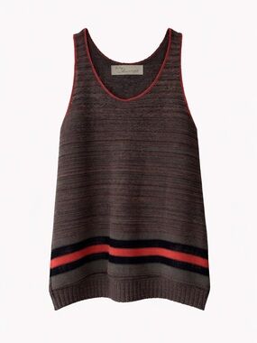 NWT Vintage Havana Lightweight Knit Tank | Striped Hem | Size Medium